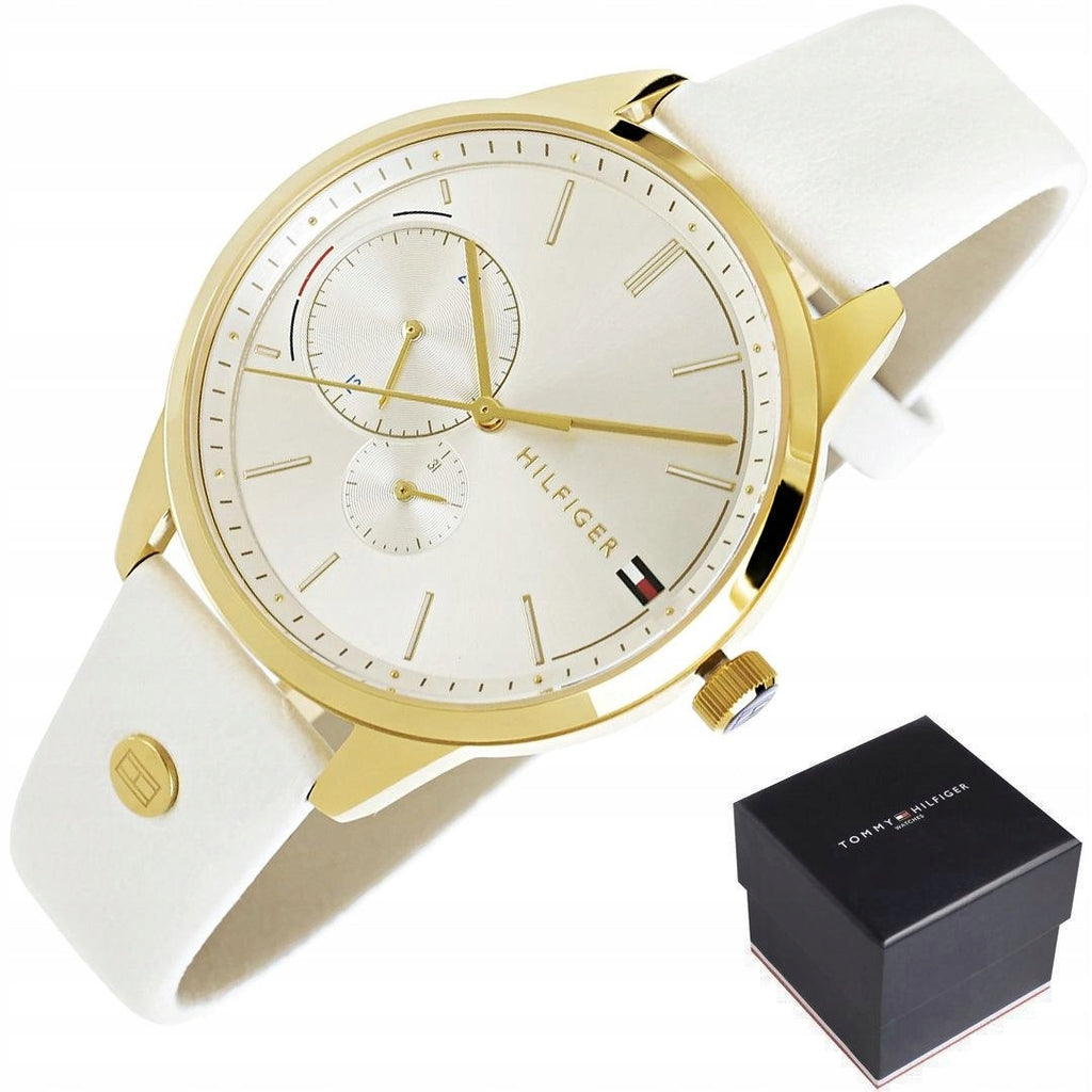 Tommy Hilfiger Brooklyn Quartz White Dial White Leather Strap Watch for Women - 1782018 Buy Now By Tommy Hilfiger