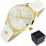 Tommy Hilfiger Brooklyn Quartz White Dial White Leather Strap Watch for Women - 1782018 Buy Now By Tommy Hilfiger