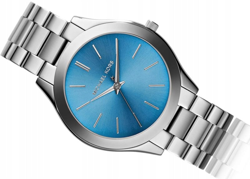 Michael Kors Runway Blue Dial Silver Steel Strap Watch for Women - MK3292 Buy Now By Michael Kors