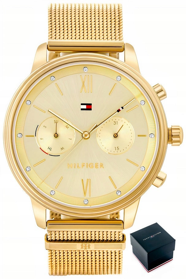 Tommy Hilfiger Blake Quartz Gold Dial Gold Mesh Bracelet Watch for Women - 1782302 Buy Now By Tommy Hilfiger