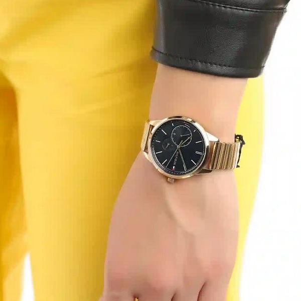 Tommy Hilfiger Brooke Black Dial Gold Steel Strap Watch for Women - 1782019 Buy Now By Tommy Hilfiger