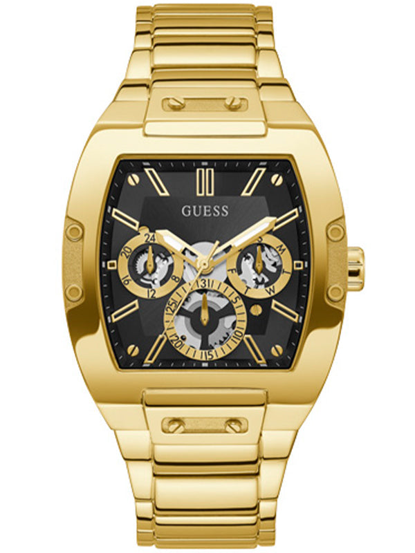 Guess Phoenix Multi Function Black Dial Gold Steel Strap Watch for Men - GW0456G1 Buy Now By Guess