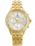 Tommy Hilfiger Ari Multifunction Diamonds Silver Dial Gold Steel Strap Watch for Women - 1781977 Buy Now By Tommy Hilfiger