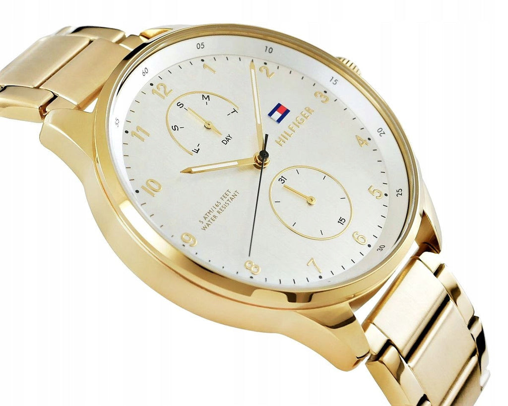 Tommy Hilfiger Chase Quartz White Dial Gold Steel Strap Watch for Men - 1791576 Buy Now By Tommy Hilfiger