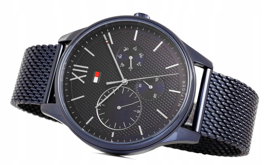 Tommy Hilfiger Damon Quartz Blue Dial Blue Mesh Bracelet Watch for Men - 1791421 Buy Now By Tommy Hilfiger