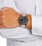 Hugo Boss Grand Prix Chronograph Black Dial Grey Leather Strap Watch for Men - 1513562 Buy Now By Hugo Boss