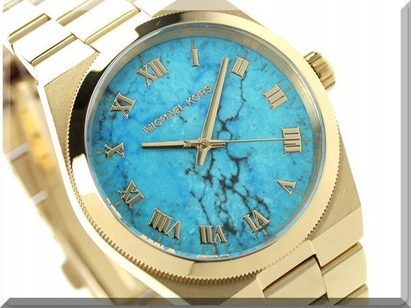 Michael Kors Channing Turquoise Dial Gold Steel Strap Watch For Women - MK5894 Buy Now By Michael Kors