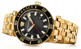 Versace Greca Sport Quartz Black Dial Gold Steel Strap Watch for Men - VEZ300721 Buy Now By Versace