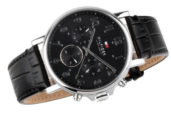Tommy Hilfiger Daniel Black Dial Black Leather Strap Watch for Men - 1710381 Buy Now By Tommy Hilfiger