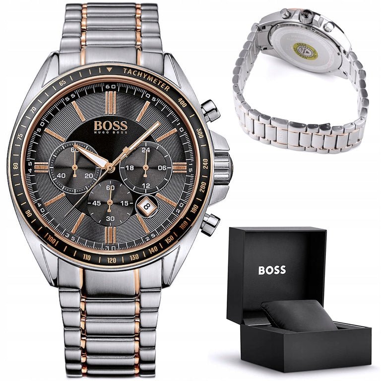 Hugo Boss Driver Sport Grey Dial Grey Steel Strap Watch for Men - 1513094 Buy Now By Hugo Boss