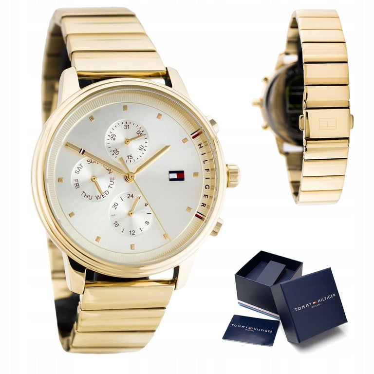 Tommy Hilfiger Blake White Dial Gold Steel Strap Watch for Women - 1781905 Buy Now By Tommy Hilfiger
