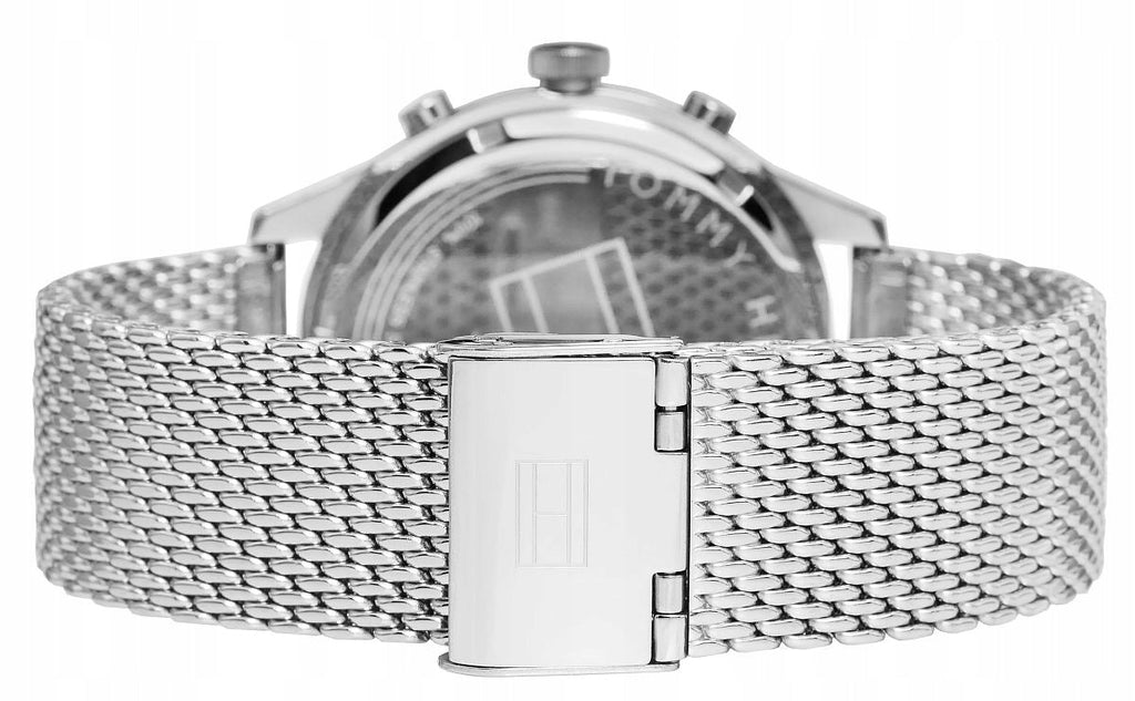 Tommy Hilfiger Gavin Chronograph Quartz Grey Dial Silver Mesh Bracelet Watch for Men - 1791466 Buy Now By Tommy Hilfiger