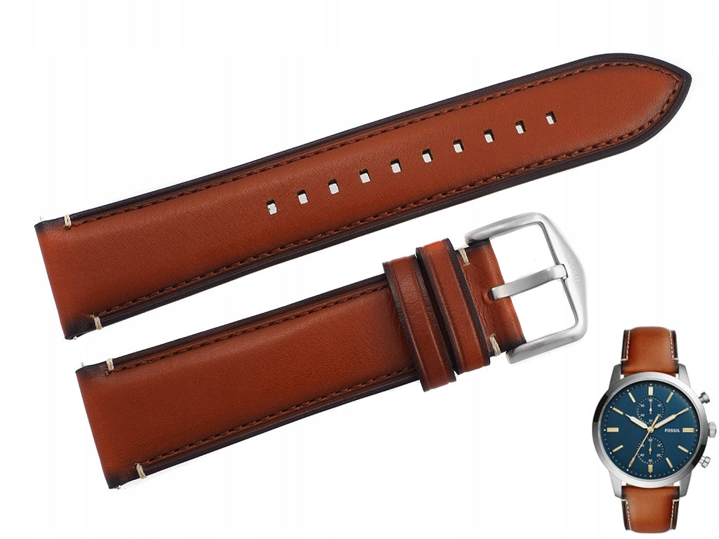 Fossil Townsman Chronograph Blue Dial Brown Leather Strap Watch for Men - FS5279 Buy Now By Fossil
