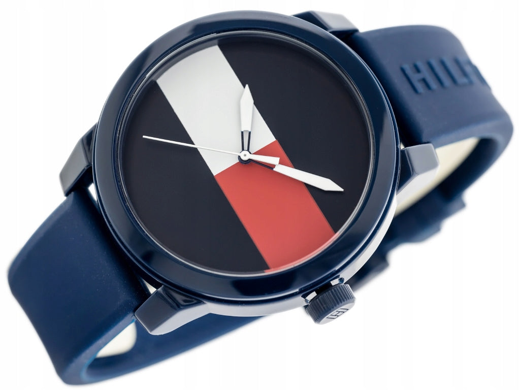 Tommy Hilfiger Denim Quartz Blue Dial Blue Rubber Strap Watch for Men - 1791322 Buy Now By Tommy Hilfiger