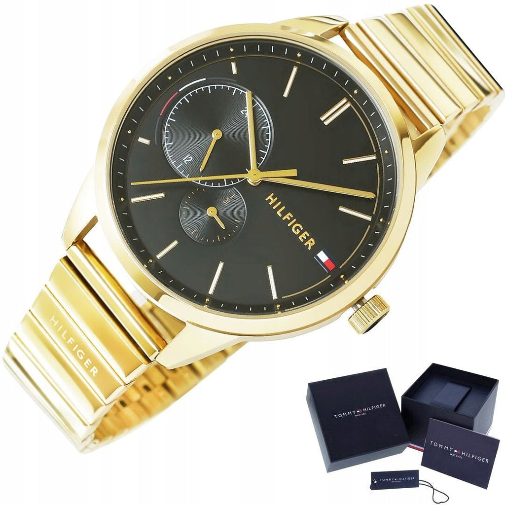 Tommy Hilfiger Brooke Black Dial Gold Steel Strap Watch for Women - 1782019 Buy Now By Tommy Hilfiger