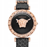 Versace Palazzo Empire Greca Black Dial Black Leather Strap Watch for Women - VEDV00719 Buy Now By Versace