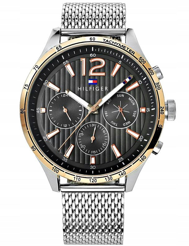 Tommy Hilfiger Gavin Chronograph Quartz Grey Dial Silver Mesh Bracelet Watch for Men - 1791466 Buy Now By Tommy Hilfiger