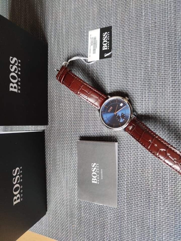 Hugo Boss Corporal Blue Dial Brown Leather Strap Watch for Men - 151363 Buy Now By Hugo Boss