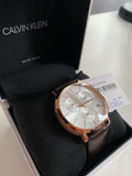 Calvin Klein Posh Chronograph White Dial Brown Leather Strap Watch for Men - K8Q376G6 Buy Now By Calvin Klein
