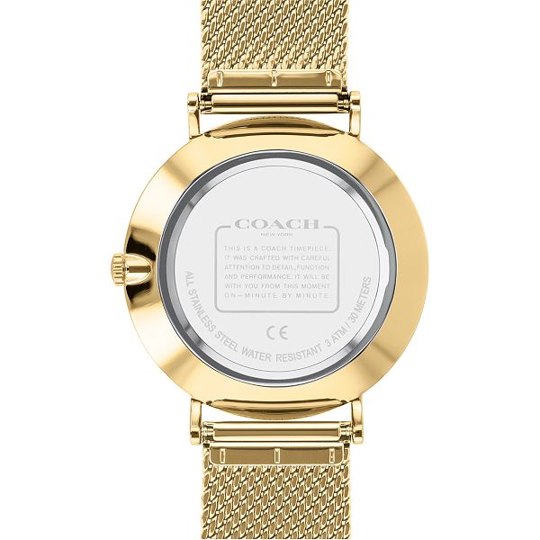 Coach Charles Black Dial Gold Mesh Bracelet Watch for Men - 14602440 Buy Now By Coach