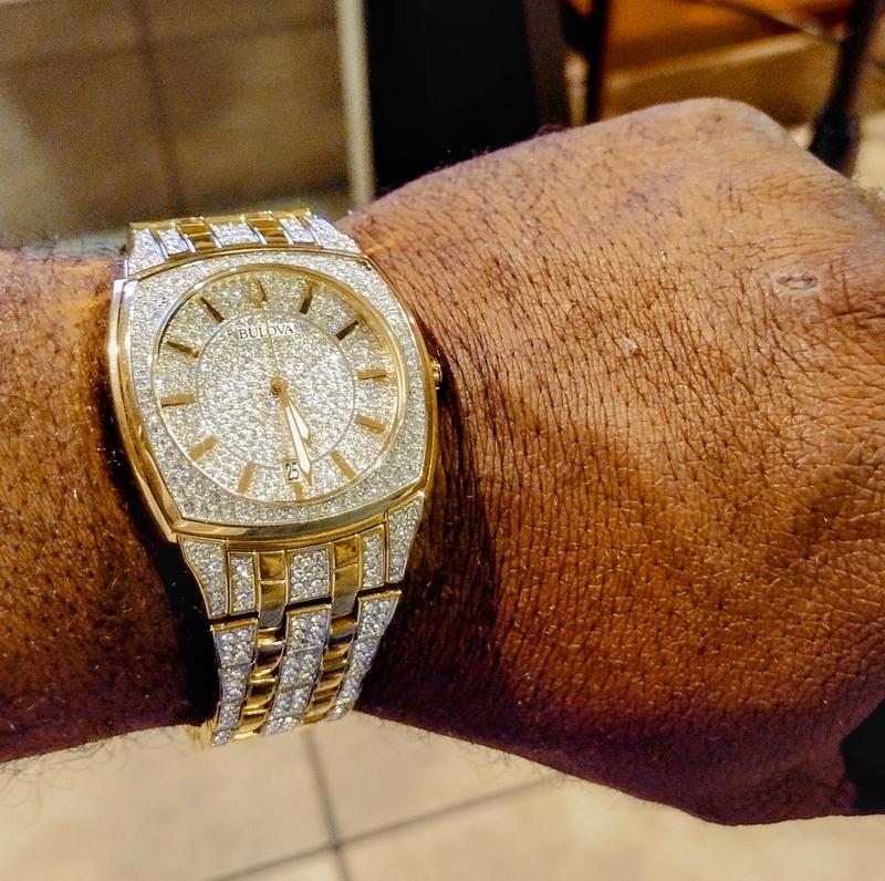 Bulova Phantom Crystal Silver Dial Two Tone Steel Strap Watch for Men - 98B323 Buy Now By Bulova