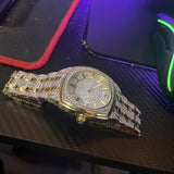 Bulova Phantom Crystal Silver Dial Two Tone Steel Strap Watch for Men - 98B323 Buy Now By Bulova