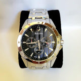 Bulova Classic Collection Black Dial Silver Steel Strap Watch for Men - 96K107 Buy Now By Bulova