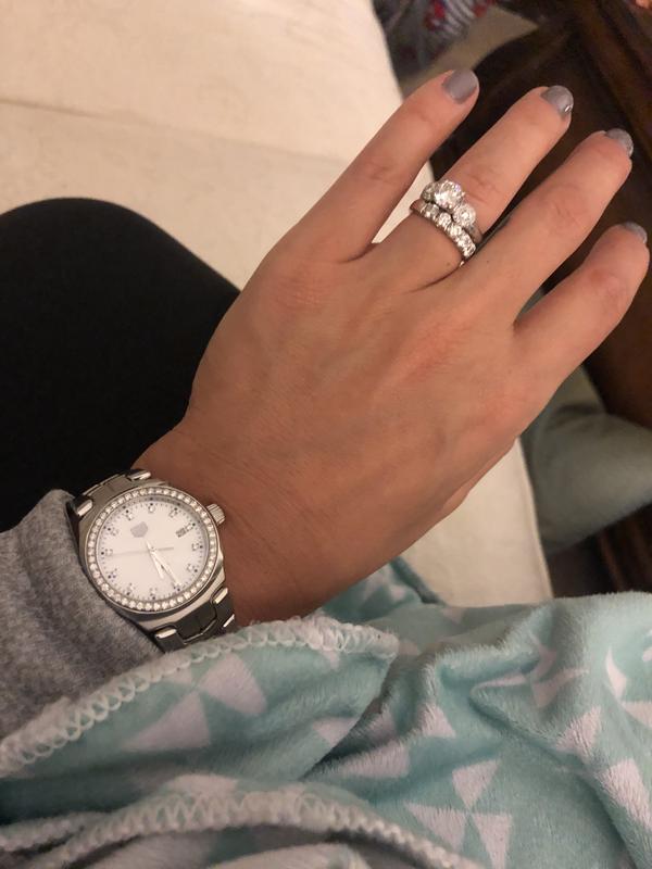 Tag Heuer Link Quartz Diamonds Mother of Pearl Dial Silver Steel Strap Watch for Women - WBC1316.BA0600