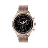 Hugo Boss Companion Quartz Black Dial Rose Gold Mesh Bracelet Watch For Men - HB1513548 Buy Now By Hugo Boss