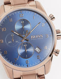 Hugo Boss Skymaster Blue Dial Brown Steel Strap Watch for Men - 1513788 Buy Now By Hugo Boss