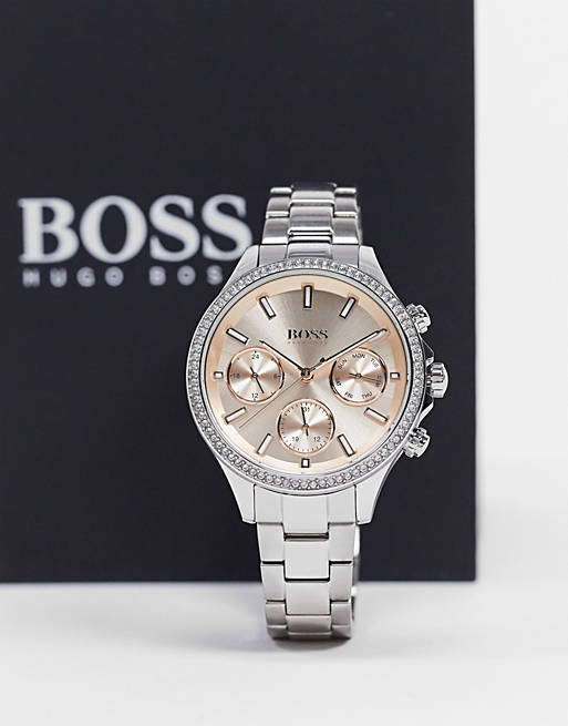 Hugo Boss Hera Rose Pink Dial Silver Steel Strap Watch for Women - 1502565 Buy Now By Hugo Boss