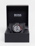 Hugo Boss Globetrotter Black Dial Black Steel Strap Watch for Men - 1513825 Buy Now By Hugo Boss