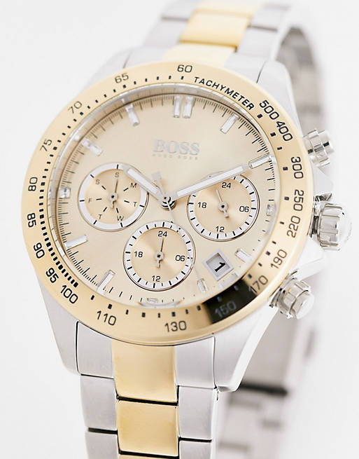 Hugo Boss Novia Gold Dial Two Tone Steel Strap Watch for Women - 1502618 Buy Now By Hugo Boss