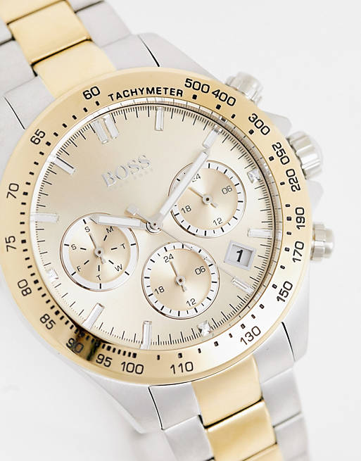 Hugo Boss Novia Gold Dial Two Tone Steel Strap Watch for Women - 1502618 Buy Now By Hugo Boss