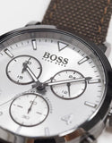 Hugo Boss Spirit White Dial Brown Nylon Strap Watch for Men - 1513690 Buy Now By Hugo Boss
