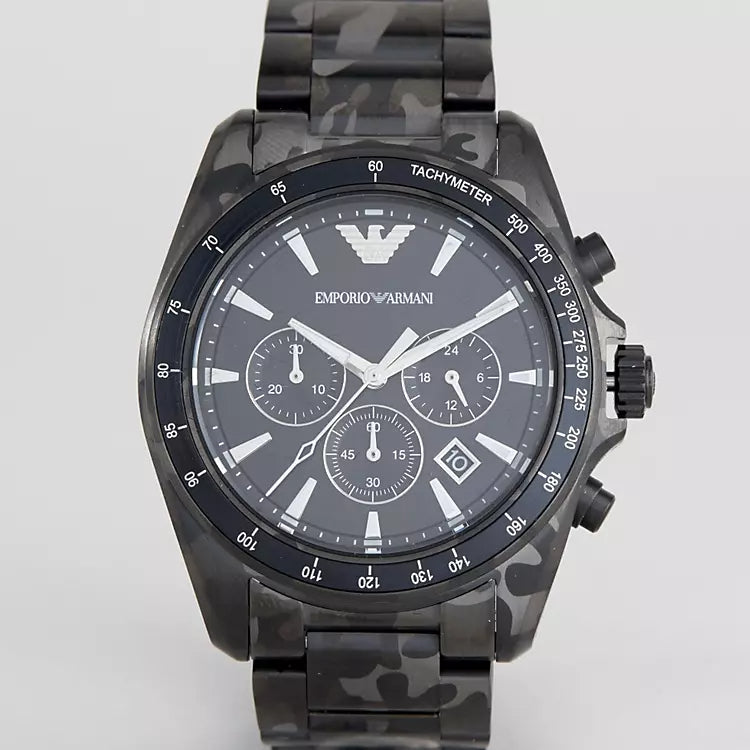 Emporio Armani Sportivo Quartz Black Dial Black Steel Strap Watch For Men - AR11027 Buy Now By Emporio Armani