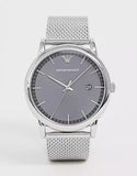 Emporio Armani Luigi Quartz Grey Dial Silver Mesh Bracelet Watch For Men - AR11069 Buy Now By Emporio Armani