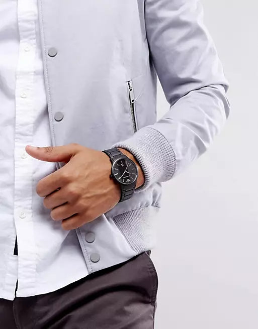 Emporio Armani Renato Quartz Black Dial Black Steel Strap Watch For Men - AR11079 Buy Now By Emporio Armani