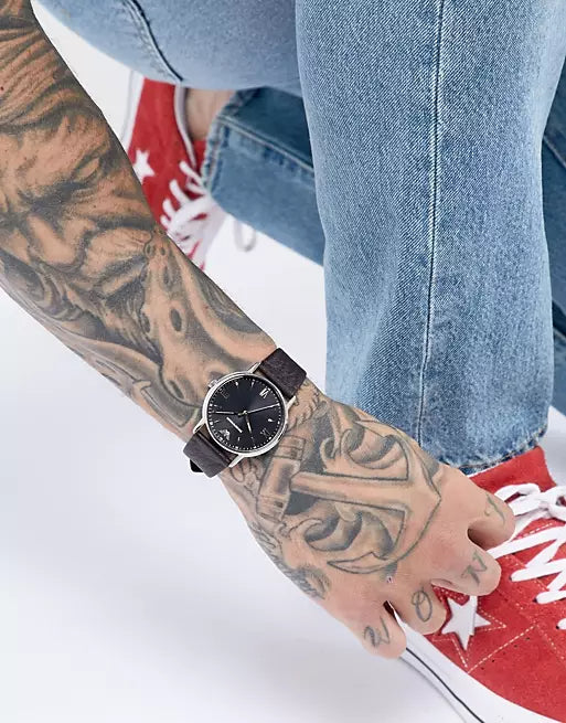 Emporio Armani Kappa Quartz Black Dial Brown Leather Strap Watch For Men - AR11153 Buy Now By Emporio Armani