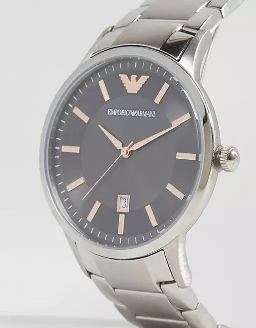 Emporio Armani Renato Quartz Grey Dial Silver Steel Strap Watch For Men - AR2514 Buy Now By Emporio Armani