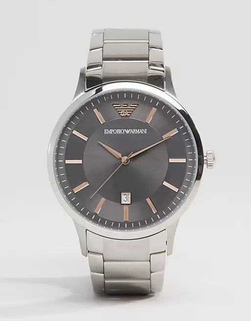 Emporio Armani Renato Quartz Grey Dial Silver Steel Strap Watch For Men - AR2514 Buy Now By Emporio Armani