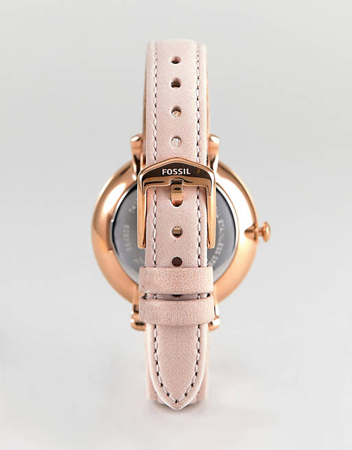 Fossil Jacqueline White Dial Pink Leather Strap Watch for Women - ES4303 Buy Now By Fossil