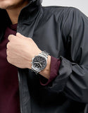 Fossil Goodwin Chronograph Black Dial Silver Steel Strap Watch for Men - FS5412 Buy Now By Fossil