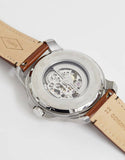 Fossil Grant Automatic Beige Skeleton Dial Brown Leather Strap Watch for Men - ME3099 Buy Now By Fossil