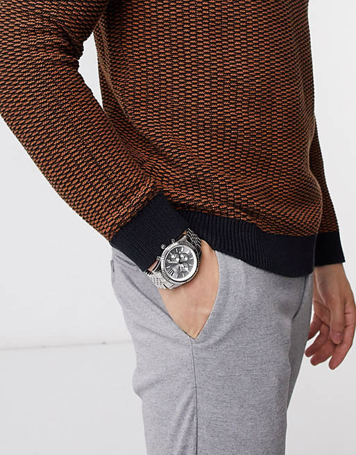 Michael Kors Lexington Silver Dial Silver Steel Strap Watch for Men - MK8405 Buy Now By Michael Kors