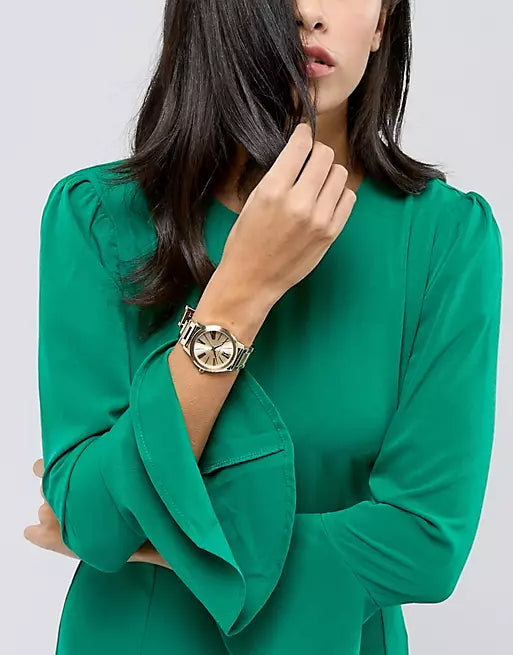 Michael Kors Hartman Quartz Gold Dial Gold Steel Strap Watch For Women - MK3490 Buy Now By Michael Kors