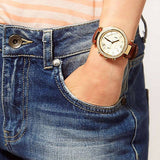 Michael Kors Parker Champagne Gold Dial Brown Leather Strap Watch for Women - MK2249 Buy Now By Michael Kors