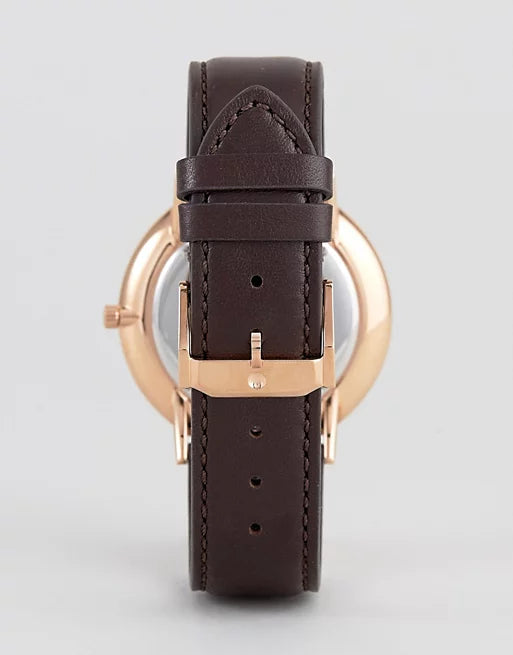 Movado Ultra Slim White Dial Brown Leather Strap Watch For Men - 0607089 Buy Now By Movado