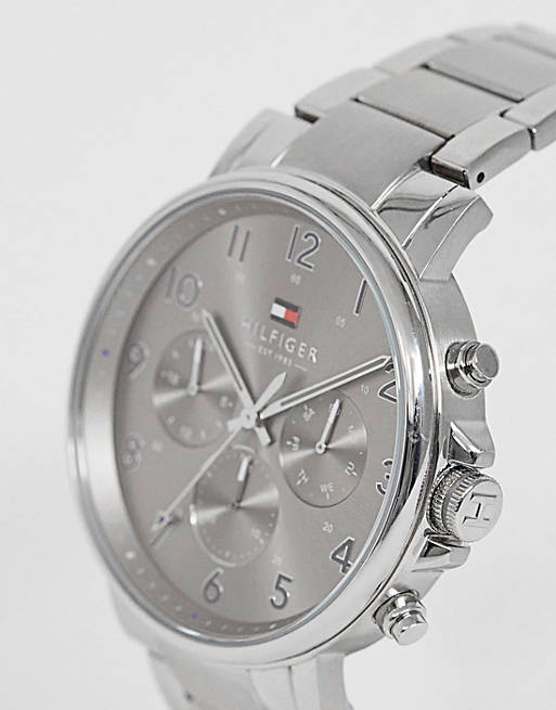 Tommy Hilfiger Chronograph Grey Dial Silver Steel Strap Watch for Men - 1710382 Buy Now By Tommy Hilfiger