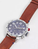 Tommy Hilfiger Trent Quartz Blue Dial Brown Leather Strap Watch for Men - 1791066 Buy Now By Tommy Hilfiger